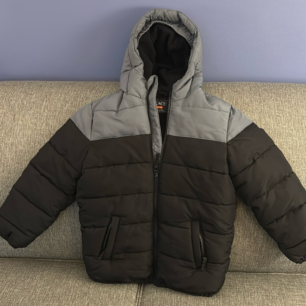 Boys fleece lined warm coat size 5/6